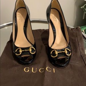 Gucci Black Patent Horsebit Heels-worn once